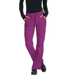 KOI LITE by Kathy Peterson Peace Scrub Pants Womens 3X Petite Mulberry Pink NWT